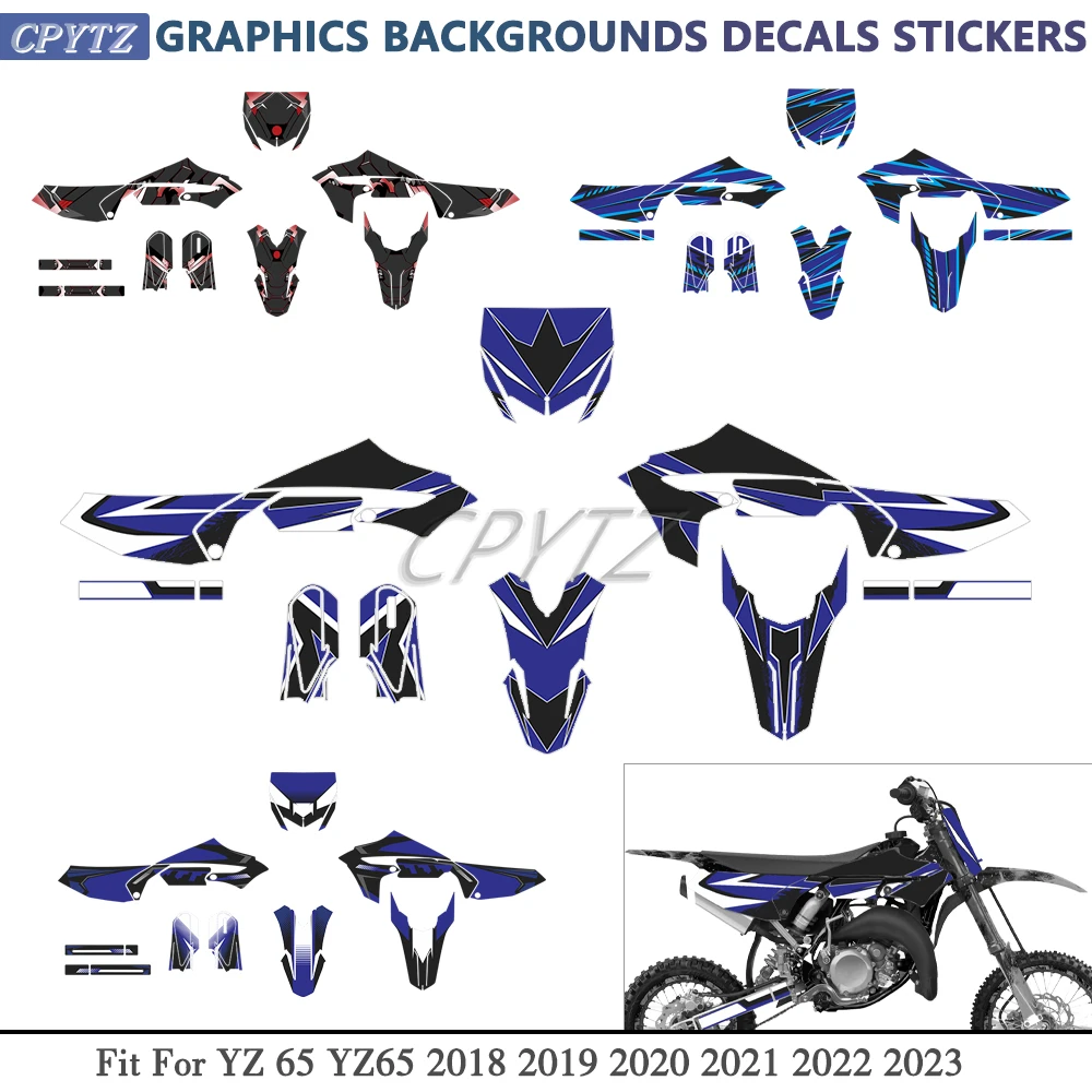 Fit For YZ 65 YZ65 2018 2019 2020 2021 2022 2023 Graphics Decals Stickers Motorcycle Background Number Custom