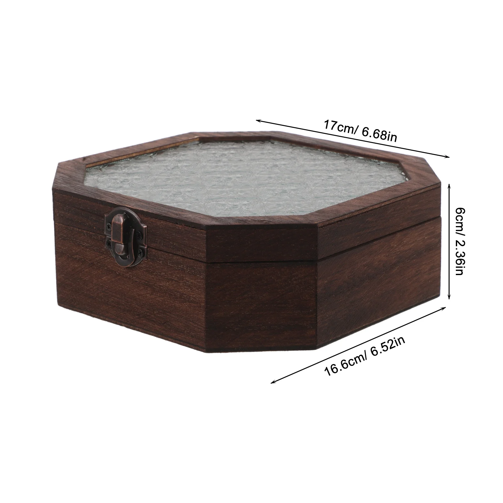 منظم المجوهرات الخشبية علبة حلية عتيقة غطاء زجاجي تخزين ريفي الصدر تذكارات صندوق عرض حامل ديكور