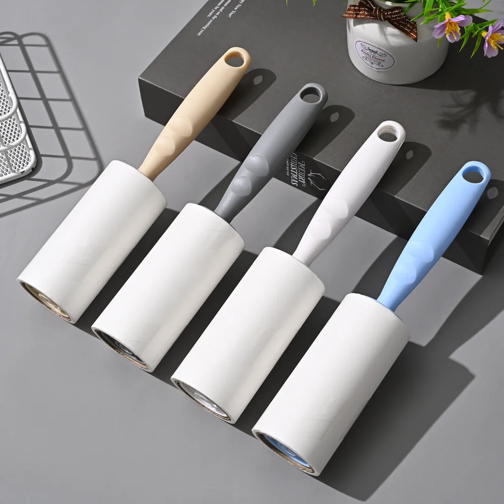 Portable Lint Roller, Tearable Sticky Paper Pet Hair Remover, Clothes Dust Cleaning Roller Brush for Clothing Furniture Carpet