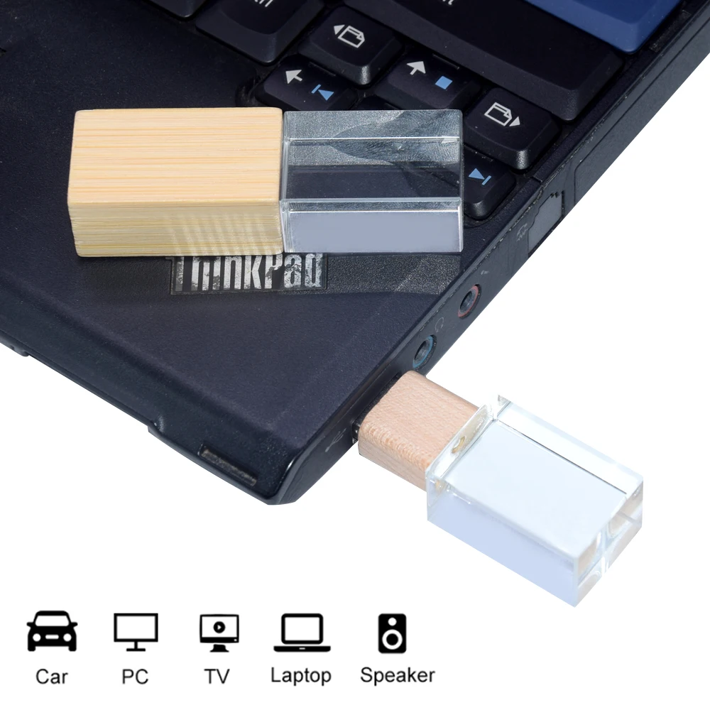 10 pçs/lote Pen Drive 128GB Usb 2.0 Flash Drive madeira Flash Drive 4G 8G 16G 32G 64G U Disco Pendrive memory stick na chave