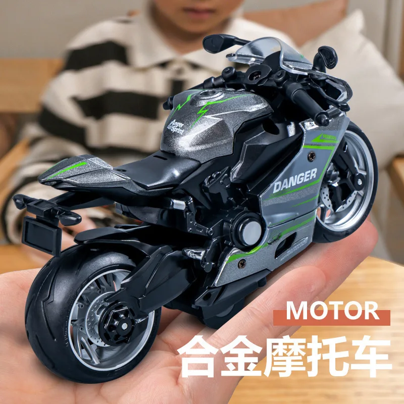 Motorcycle ornament boy birthday gift cake topper cool motorcycle alloy vehicle model simulation
