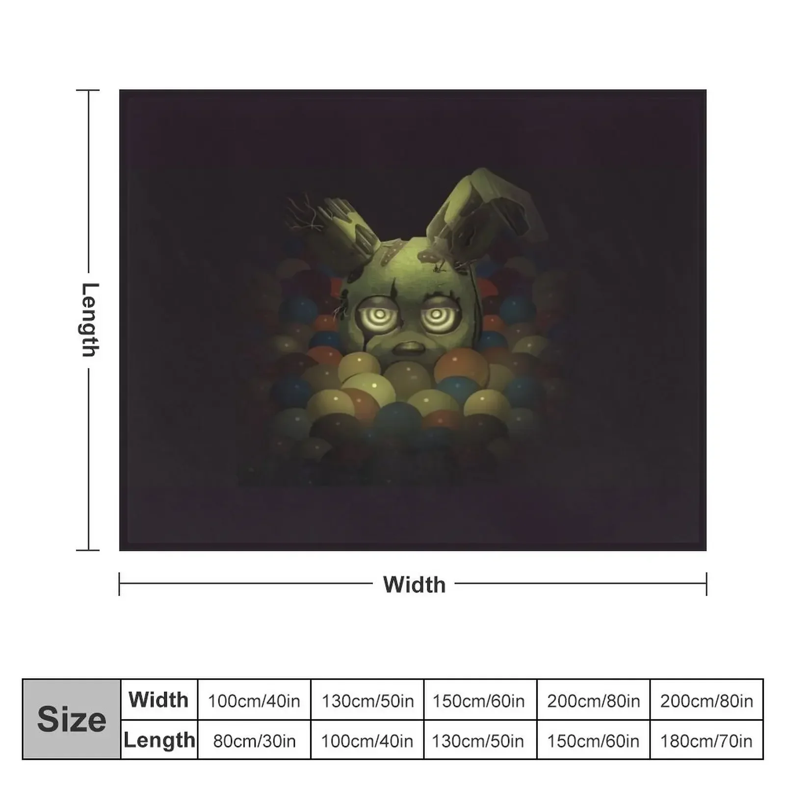 Springtrap in a ball pit Throw Blanket Designers Plush Blankets