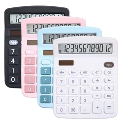 Calculadora solar con fuente de alimentación dual, 12 dígitos, calculadora electrónica, hogar, oficina, escuela, financiera, herramientas de contabilidad