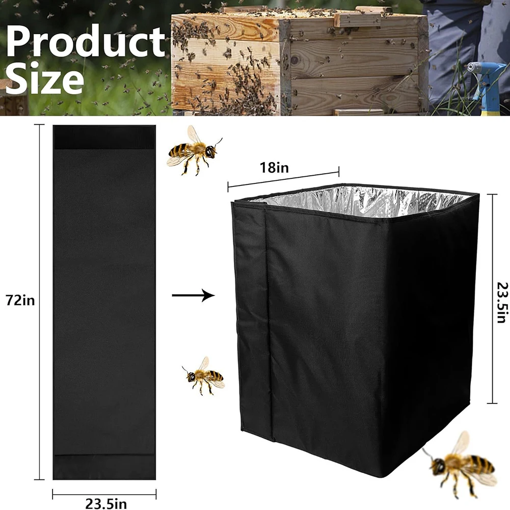 Beehive Winter Insulation Cover 2 Layer Oxford Beehive Protection Cover Bee Cozy Winter Hive Wraps For Cold Weather Protect