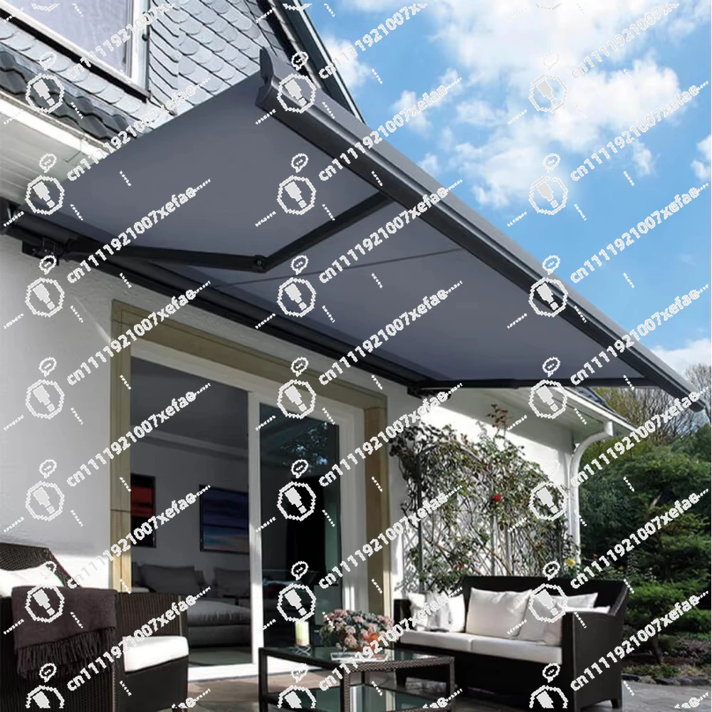 

Electric Box Retractable Awning Outdoor Custom Aluminum Arm Electric Awning