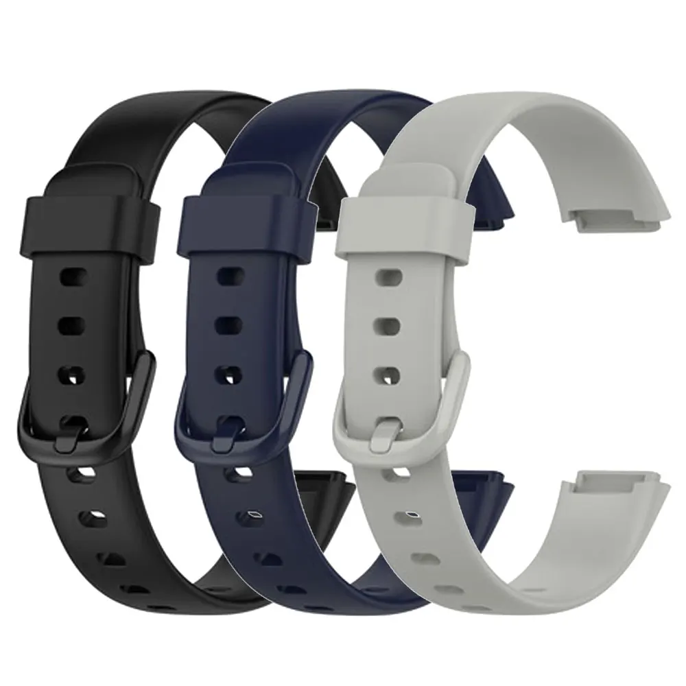 Correas de silicona suave para reloj Fitbit Luxe, repuesto de Correa de muñeca, accesorios de pulsera, 3 en 1