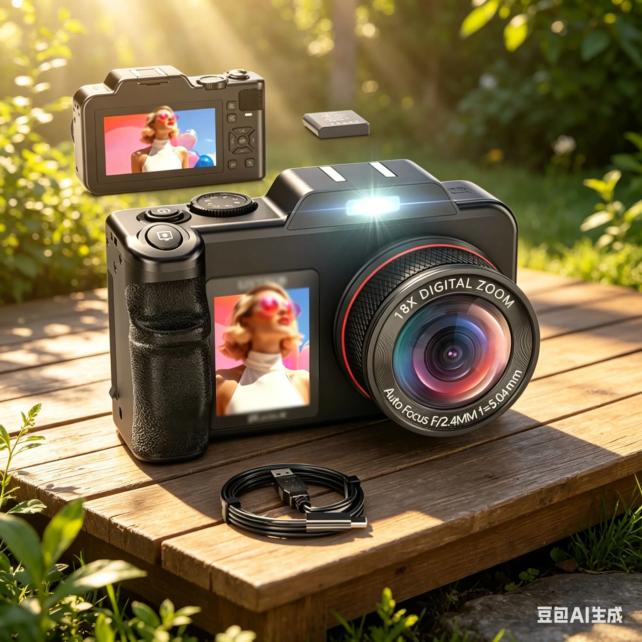 

5K 80MP Retro Camera With 3.5-inch+2-inch Dual Screen 18X Zoom & Long Battery Life HD Digital Camera Photography Accessories