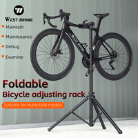 WEST BIKING Bicycle Repair Stand Foldable Indoor Bike Storage Rack Adjustable MTB Road Bike Maintenance Workstand Display Holder