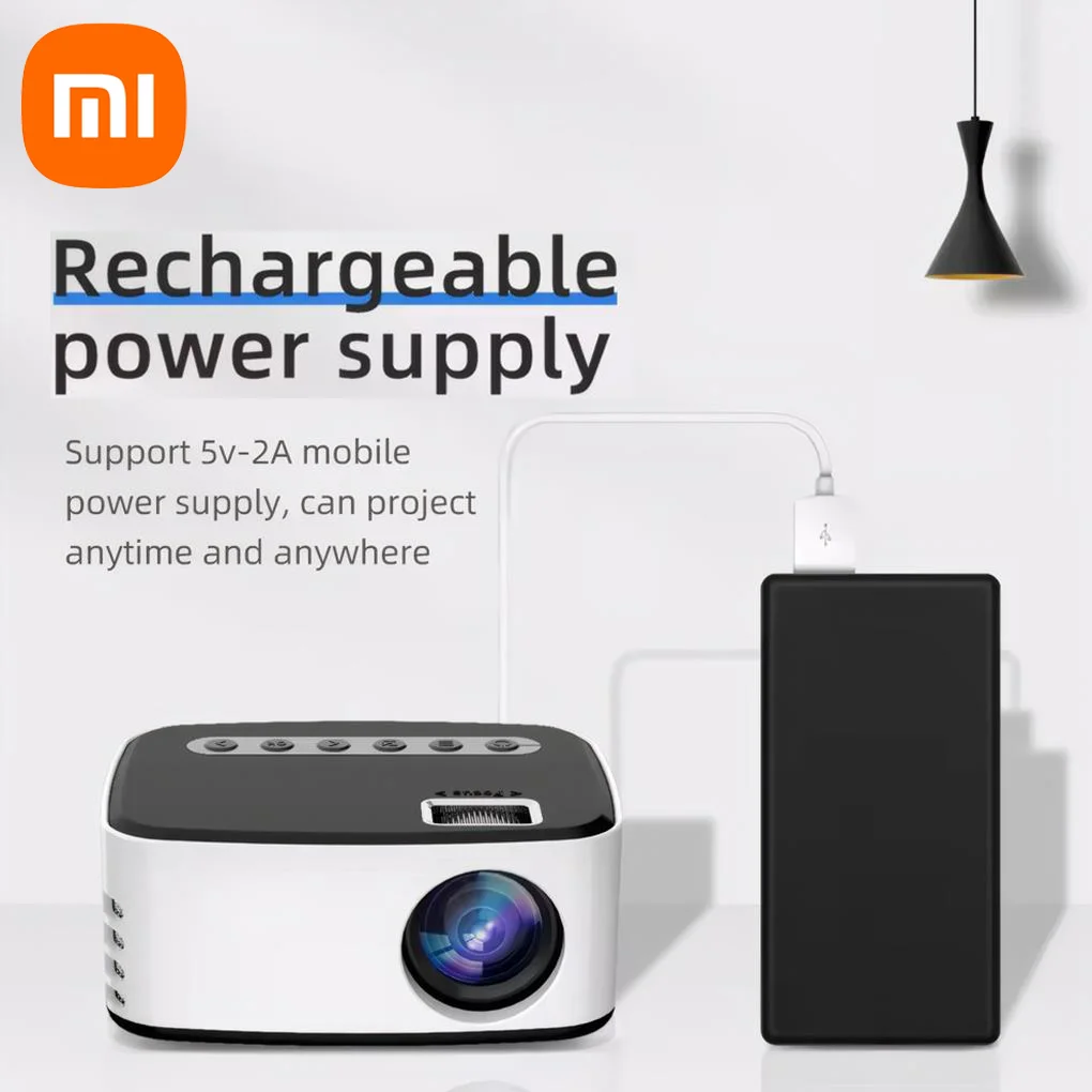 XIAOMI Proyector de teléfono portátil WIFI Bluetooth Cine en casa Proyector de teléfono móvil para SAMSUNG Apple Outdoor 1080P 4K Película