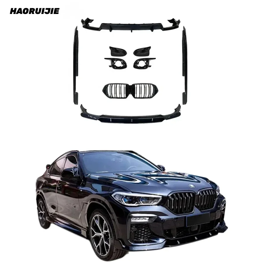 Auto Parts G06 Body Kit for BMW X6 G06 X7 G07 Upgrade To Black Knight Bodykit Front Lip Rear Diffuser Side Skirts