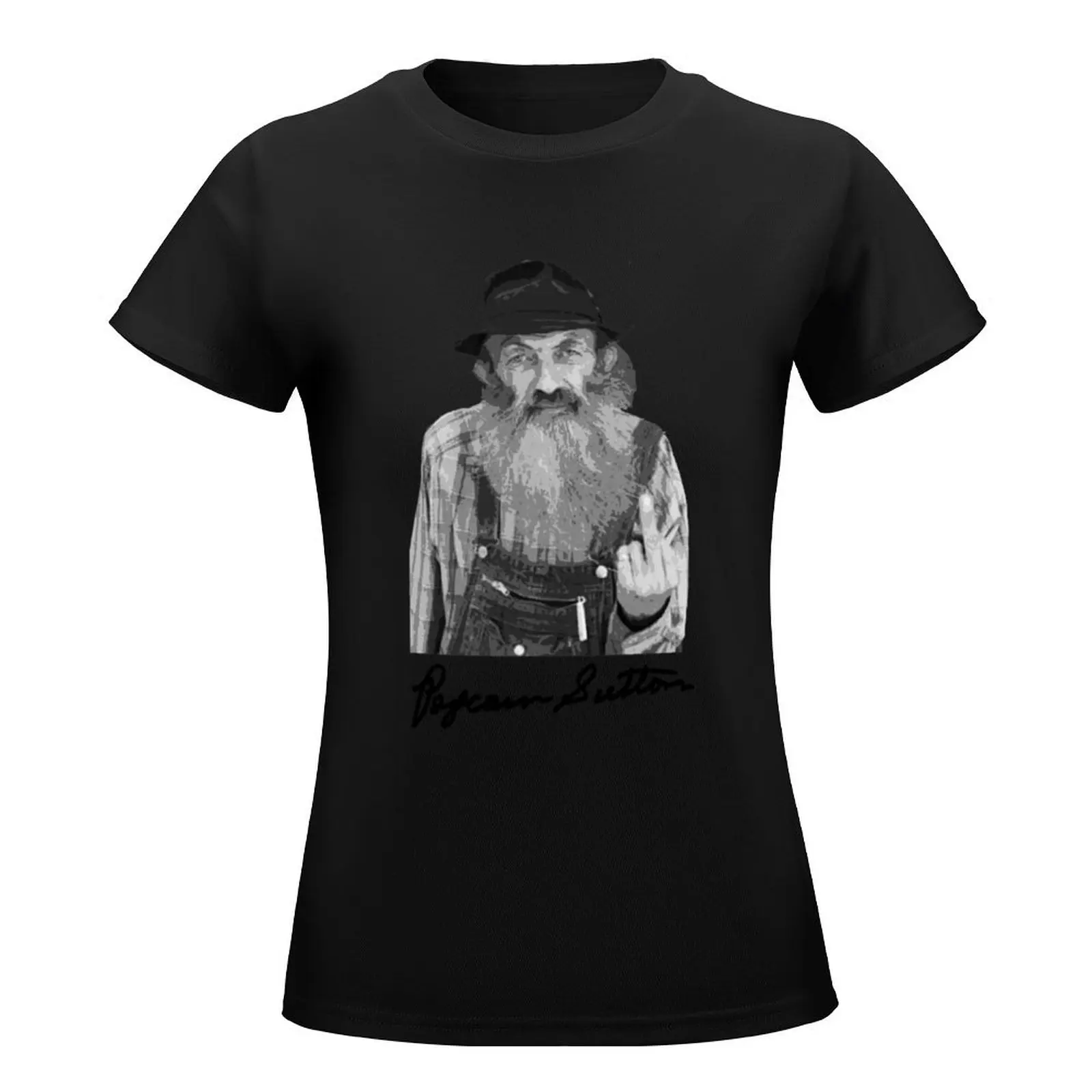 Popcorn Sutton Signed Autographed Facsimile ShirtMoonshine T-Shirt shirts graphic tees plus size tops Blouse Women t shirt