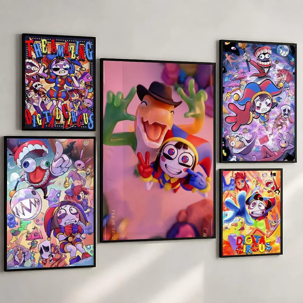The Amazing Digital Circus Pomni Poster PP Wall Art Print Removable Water-Resistant Home Decor For Bedroom Apartment Gift