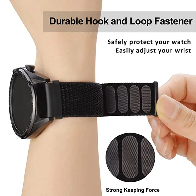 20mm Nylon Loop For Amazfit GTS 4/2/2e/3/GTS2 Mini/GTR/4/3/Pro/GTR2/42mm/22mm Watch band Bracelet for Amazfit bip 5 6 straps image 5
