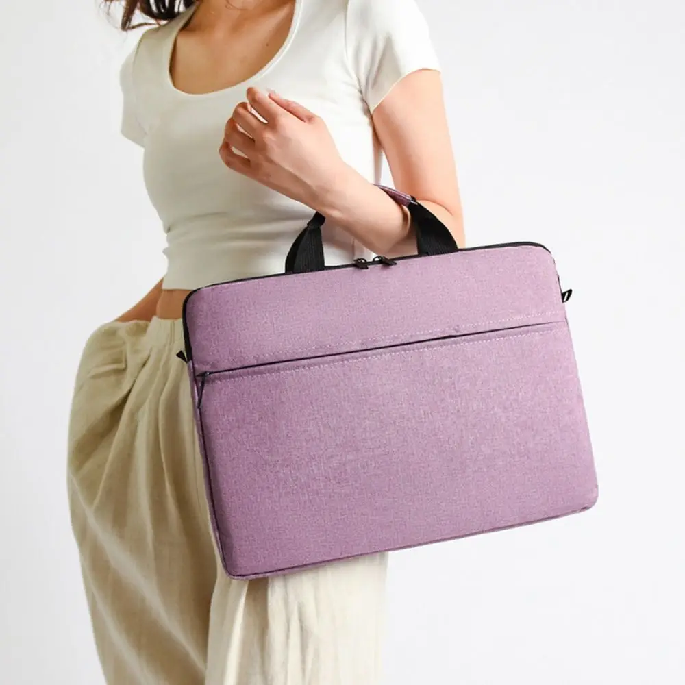 Ultra Thin Laptop Handbag for 13-14inch with Shoulder Strap Computer Storage Bag Shockproof Waterproof Tablet Carry Case