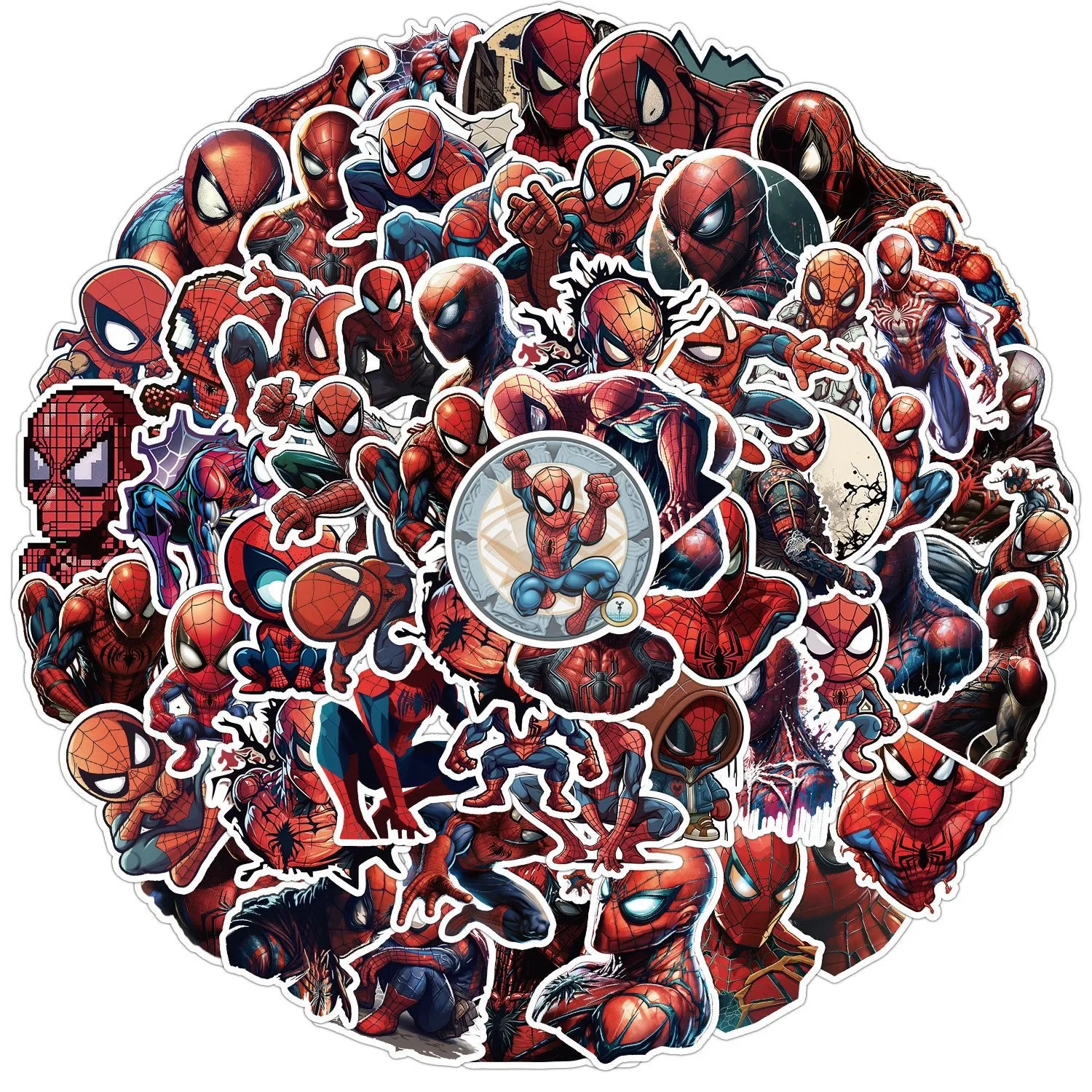 

10/50pcs Spiderman Stickers Disney Movie Anime Decals DIY Skateboard Laptop Motorcycle Waterproof Cartoon Sticker Kids Toy Gift