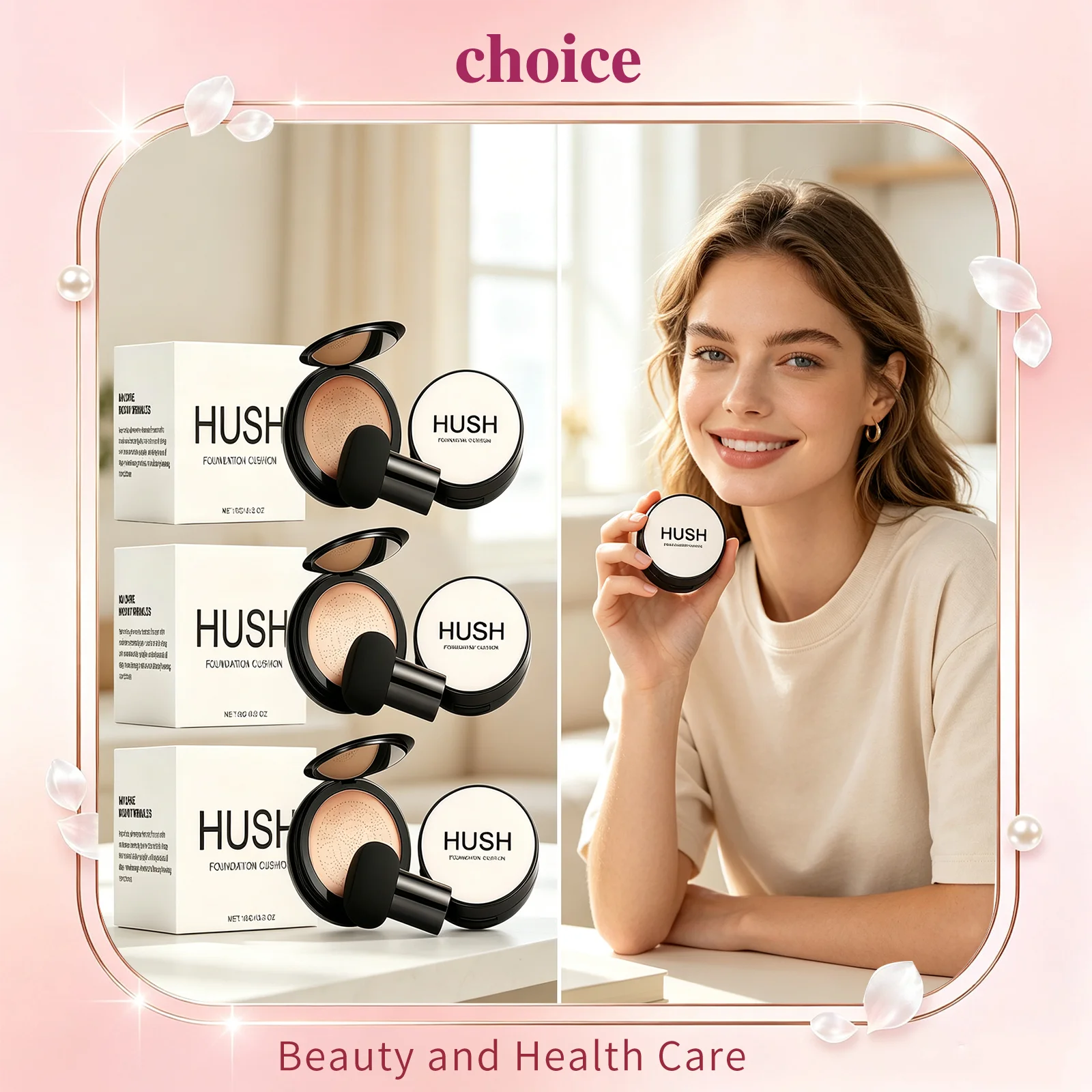 Beauty Makeup Certificate - คอนซีลเลอร์ปกปิดเต็มรูปแบบ รองพื้นกันน้ำ บำรุงผิวให้ชุ่มชื้น ปรับสีผิวให้สม่ำเสมอ เบสแต่งหน้าเนื้อบางเบา รองพื้นคุชชั่นเพื่อความงาม