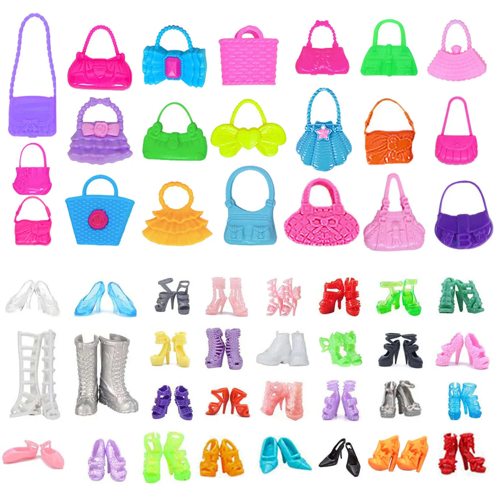 Accessori e articoli in miniatura Borsa per scarpe, vestiti per bambole Festa serale Abito da angelo Giocattoli per ragazze Per bambole Bjd Barbis