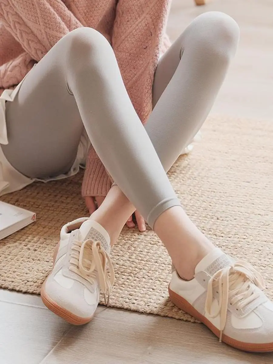 Collants longs chauds taille haute, couleur viande, pantalon serré de couche de Base semblable à la peau, Non connecté, mi-Thi, Faion pour femmes