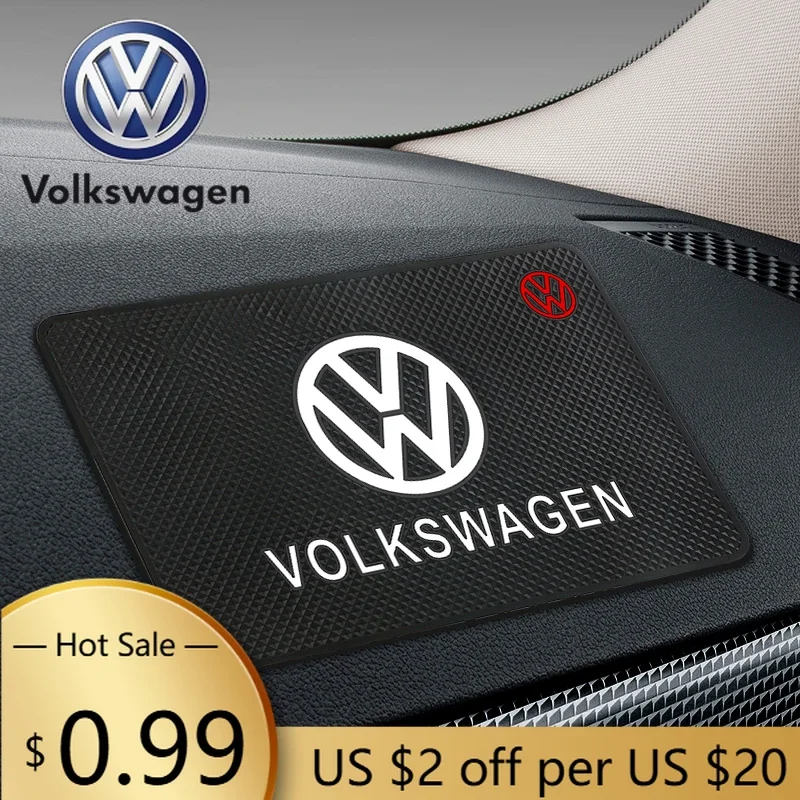 

Для VOLKSWAGEN VW: 1 шт. противоскользящий коврик на приборную панель, гелевая накладка для Volkswagen Polo, Tiguan, VW TOURAN