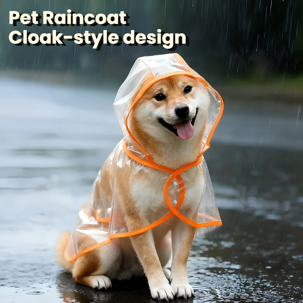 Kleiner Hunde-Regenmantel Transparenter Wasserdichter Winddichter Hunde-Mantel Welpen-Katzen-Regenmantel Chihuahua Bulldoggen Haustier-Umhang Poncho Kleidung