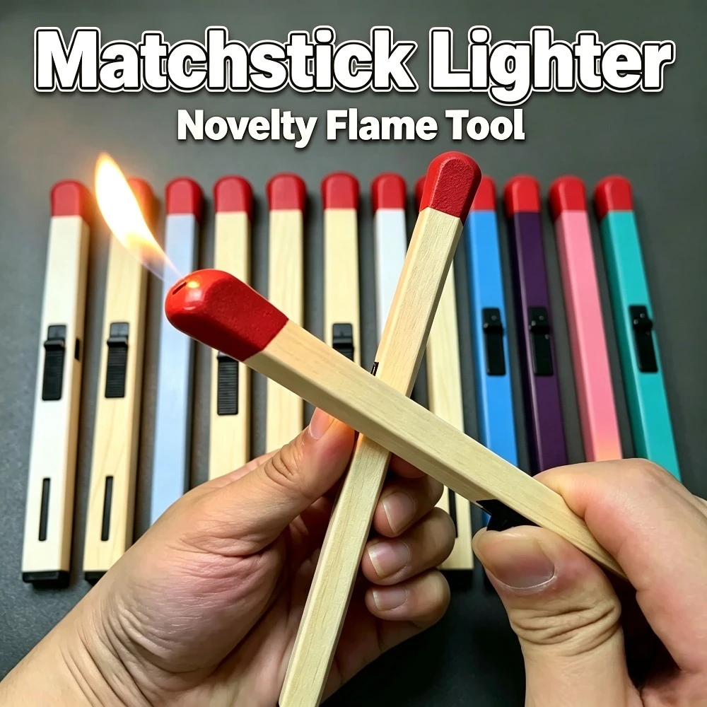 Extra Long Luminous Matchstick Lighter Butane Torch Inflatable Lighter Aromatherapy Candle Kitchen Small Tool Daily Supply