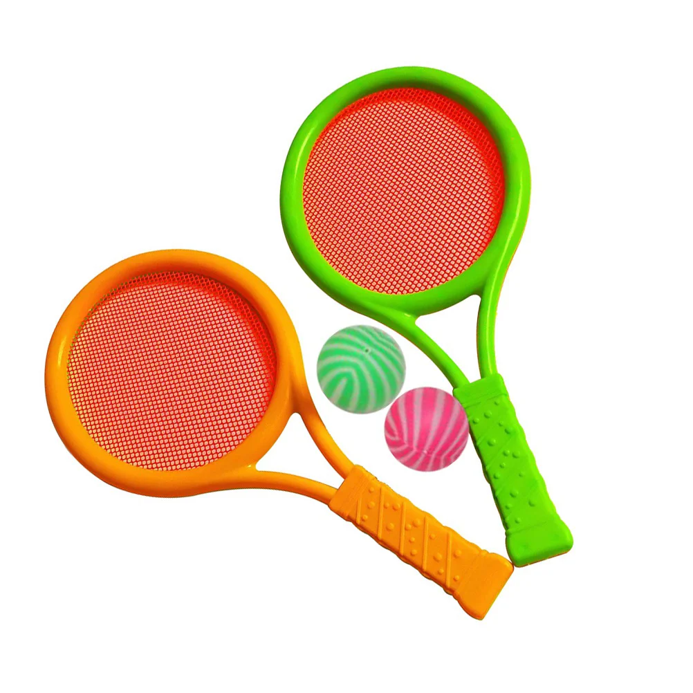 Badminton Tennis Rackets Balls Set Children Kids Outdoor Sports Parent-Child Sports Educational Sports Game Toys for Children Bo