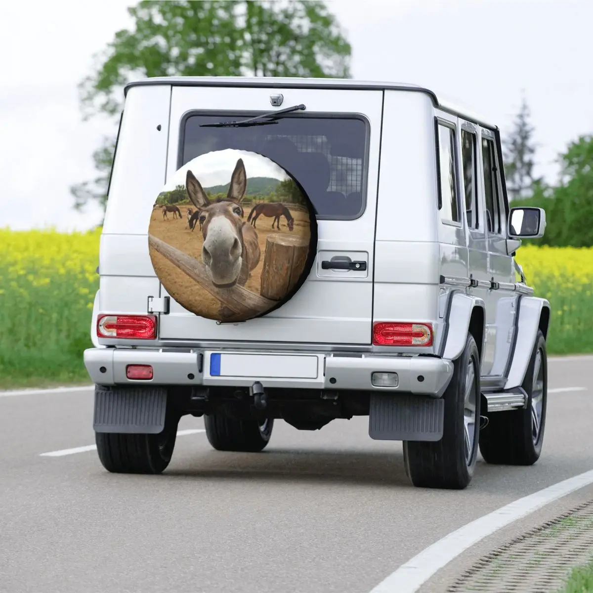 Funny Donkey Spare Wheel Tire Cover for Animal Trailer Vehicle Accessories 14\