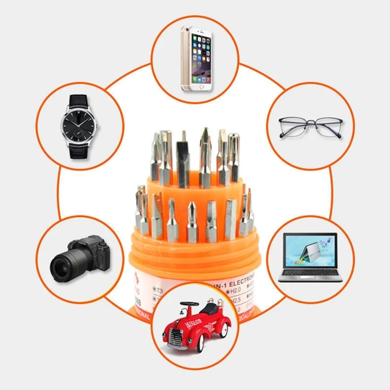 31 in 1 Pagoda Type Universal Screwdriver Multitool Set Manual Combination Maintenance Driver Screw Batch Mobile Phone Repair