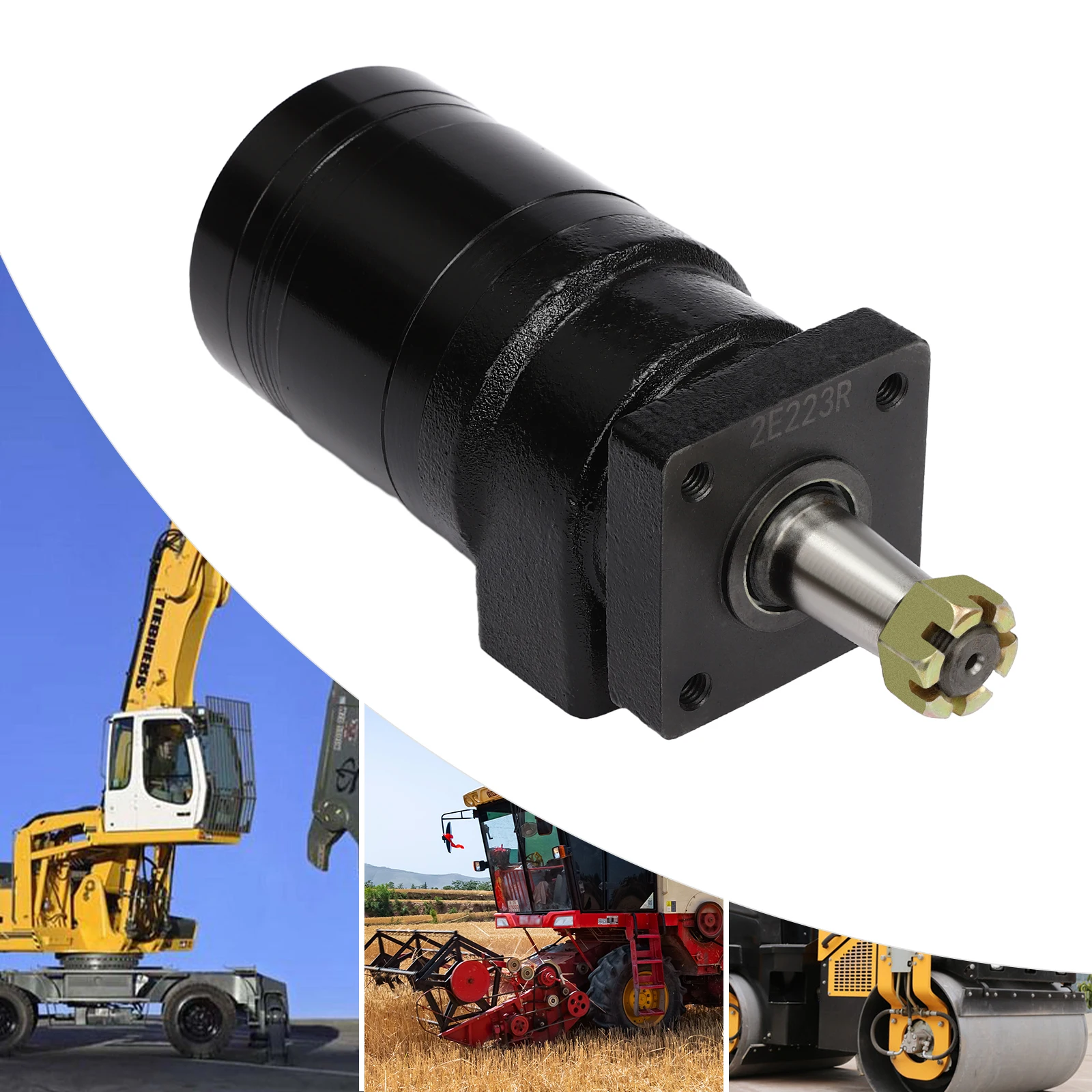 BME 2-230 Cast Iron Hydraulic Motor, High Torque (378 N.m), 247 RPM, for Industrial, Agricultural & Construction Machinery