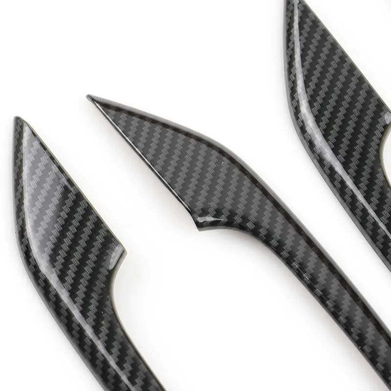 4pcs ABS Carbon Fiber Texture Car Exterior Door Handle Pull Cover Sticker Protective Trim For Audi A4 B9 A5 F5 Q5 FY 2018 2019