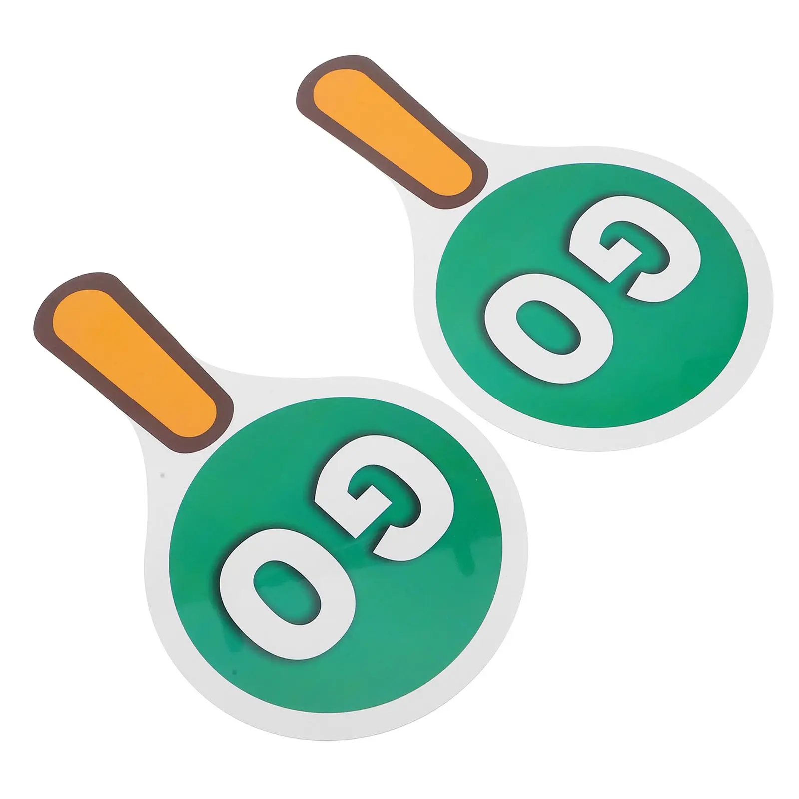 2 Pcs Hand Holding Sign Double-sided Traffic Paddle Plastic Handheld Stop Child