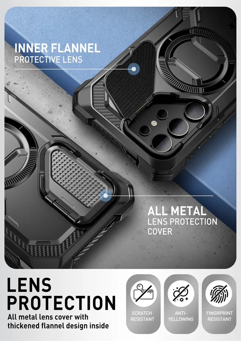 For Samsung Galaxy S24 Ultra Case (2024 Release) 6.8 inch I-BLASON Armorbox Full-Body Rugged Case with Built-in Screen Protector
