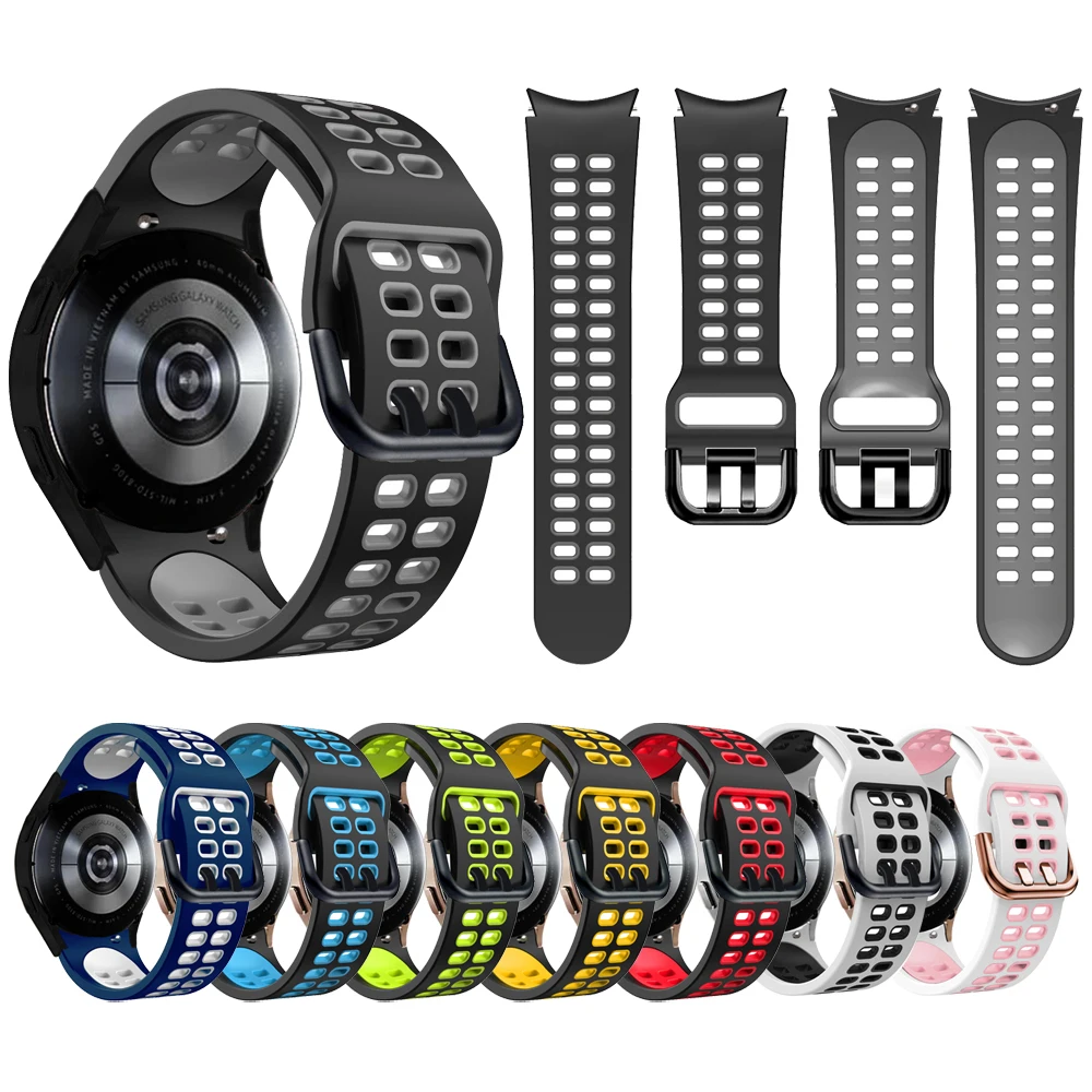 

Ремешок спортивный для Samsung Galaxy Watch 4 Classic, сменный силиконовый браслет для смарт-часов 46 мм 42 мм/44 мм 42 мм