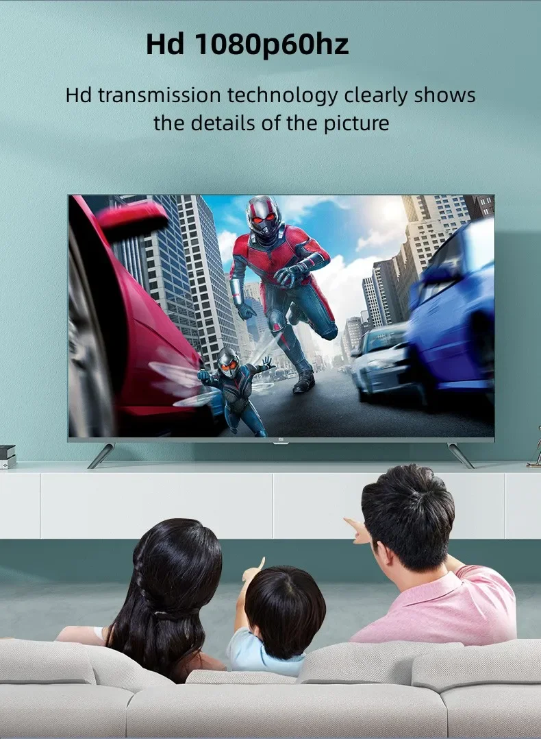 DTECH HD 1080P@60Hz 100M Extensor de vídeo y audio POC HDMI para monitor PC