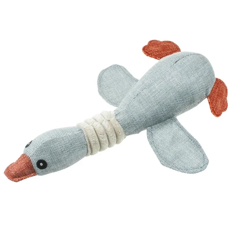 Cartoon Wild Goose Plush Dog Toys Resistance Squeaky Sound Pet Toy for Cleaning Teeth Puppy Dogs Chew Supplies