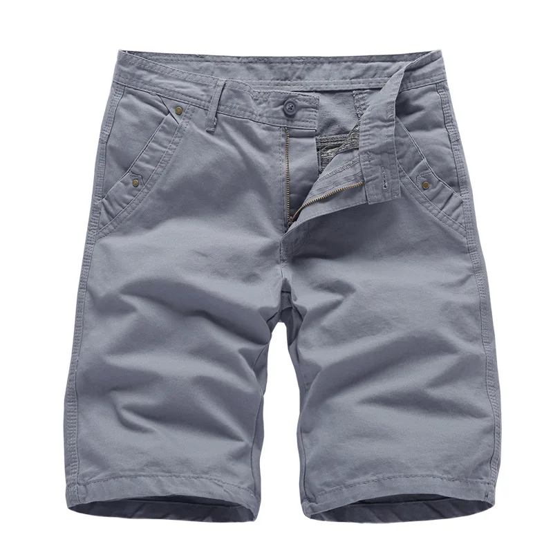 2024 Brand New Mens Cargo Shorts High Quality Black Military Short Pants Men Cotton Solid Casual Beach Shorts Men Summer Bottom