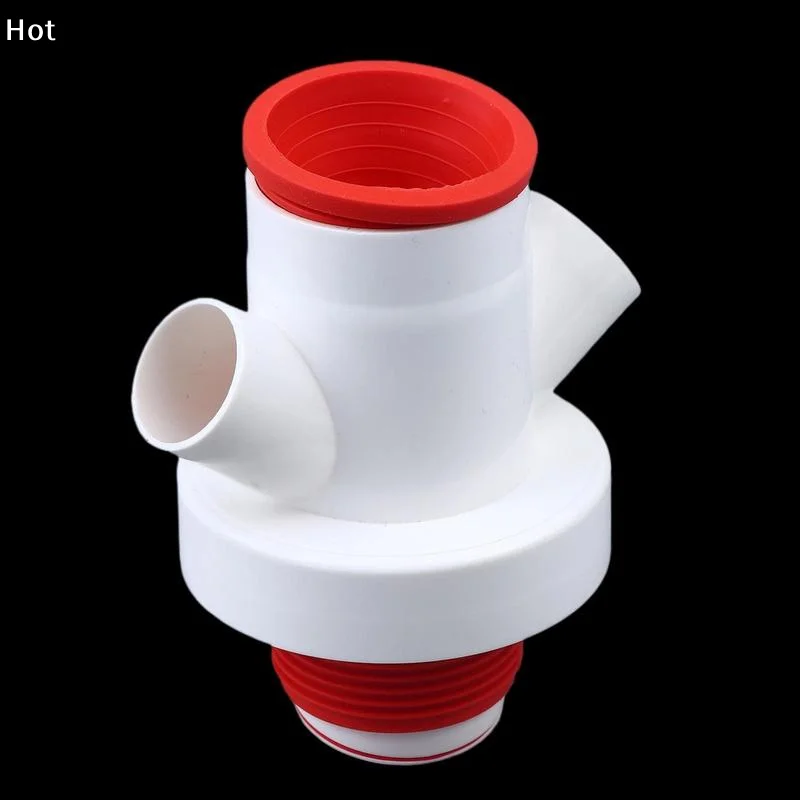 Washing Machine Drain A Three-Way Drain Distributor, A Dryer, A Drainage Pipe, A Three-Way Anti-Backflow Check Valve Connection