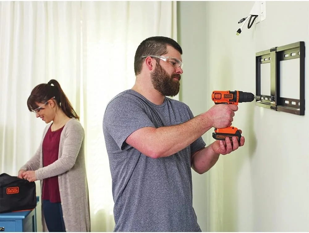 مجموعة أدوات منزلية ومثقاب لاسلكي مكونة من 68 قطعة بقدرة 20 فولت مع حقيبة تخزين - حل كامل يمكنك صنعه بنفسك #1