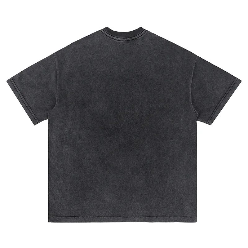 Summer Men T Shirt Women Unisex Streetwear 1:1 Vintage Casual Heavy Washed Cotton Large Printed T-shirts Tee