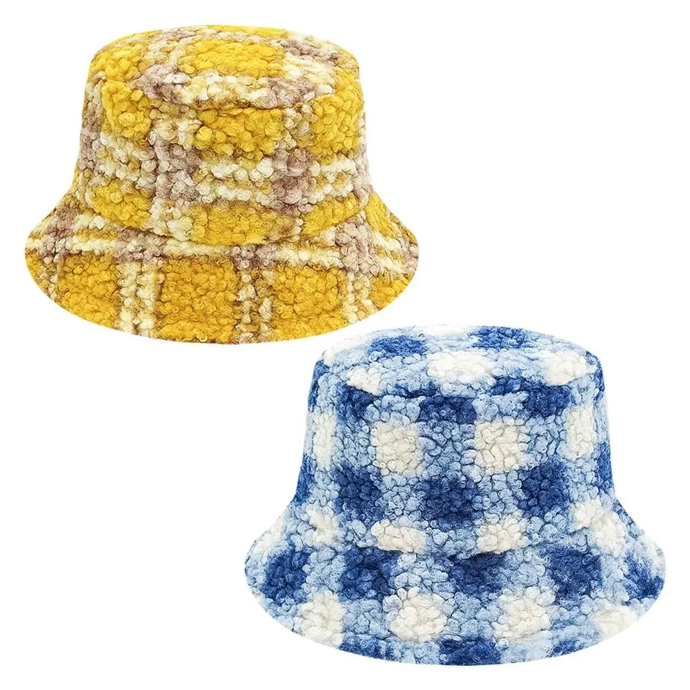 Plush Thicken Women Fluffy Bucket Hat Trend Cold Protection High Quality Fisherman Cap Winter Warm Ladies Hats image 2