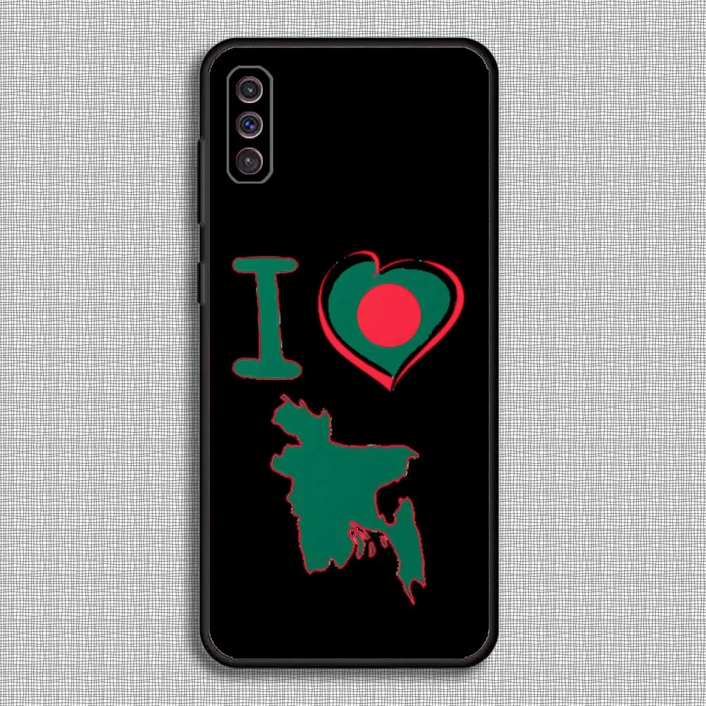 Bangladesh flag Phone Case For Samsung S23,23,22,30,21,10,9,Note20 Ultra,Lite,Ultra,5G,Plus,FE,Black Soft Case