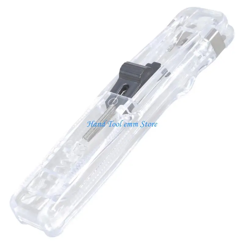 H37F Durable Clam Clip Dispenser Handheld Push Stapler Reusable Paper Clip Dispenser