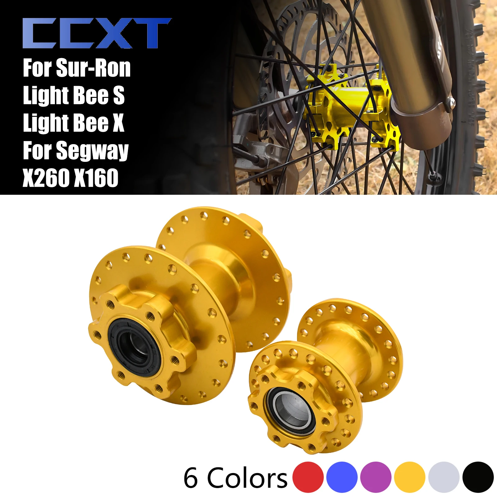 

Motorcycle Dirt Bike Electric Bicycle Front Rear Wheel Hubs Aluminum For Segway X260 X160 For Sur-Ron Light Bee X & Light Bee S