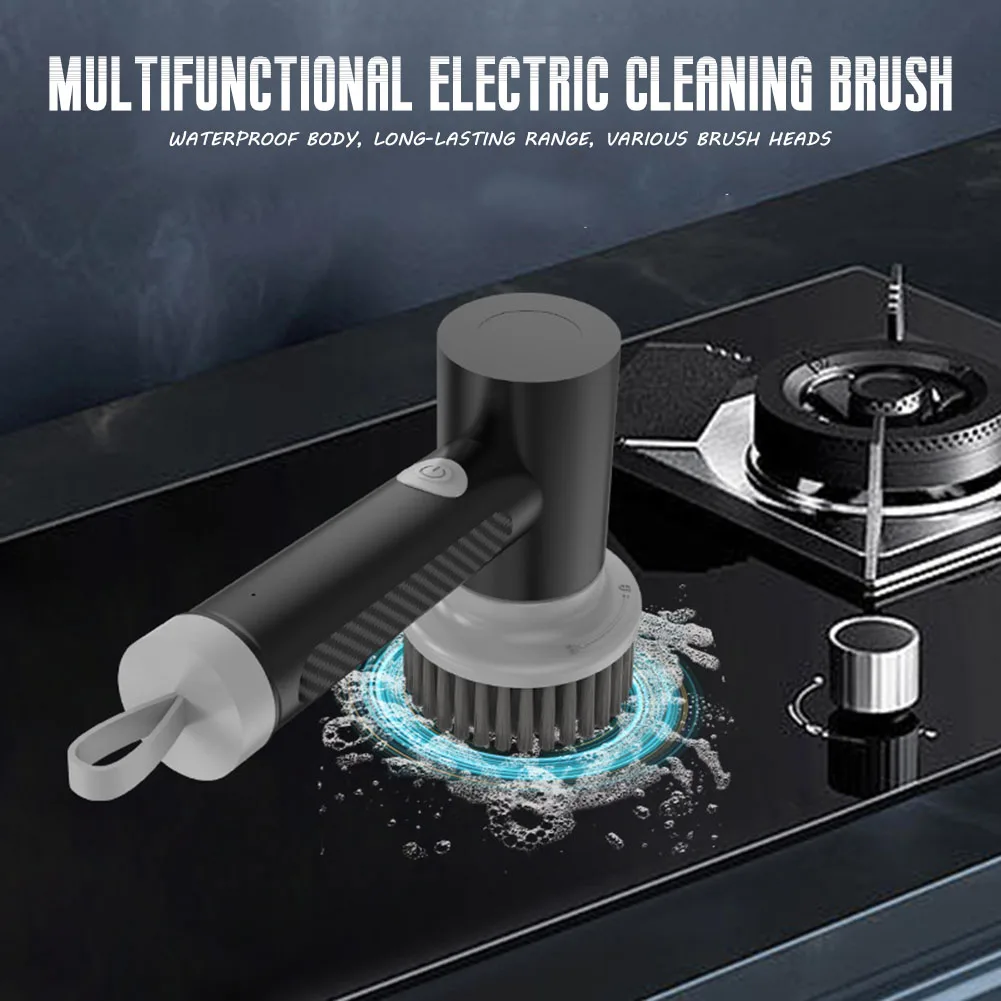 Multifunctional Handheld Wireless Electric Cleaning Brush Kitchen Bathroom Sink Dishwashing Electric Cleaner