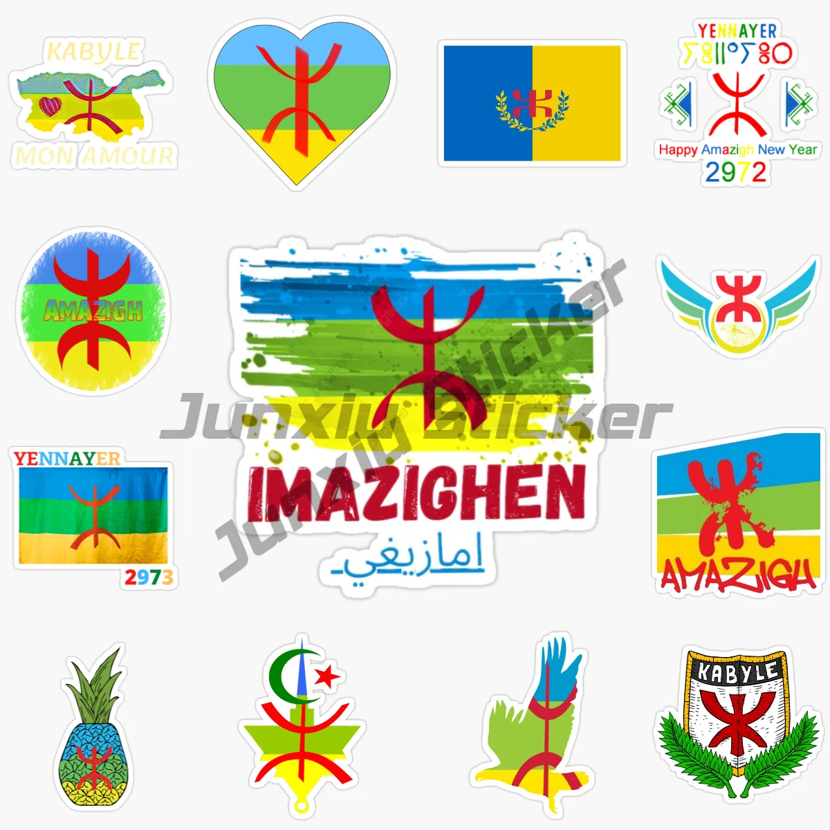 Stickers Berbere Kabyle Un Style Authentique pour Votre Véhicule ou Appareil Électronique