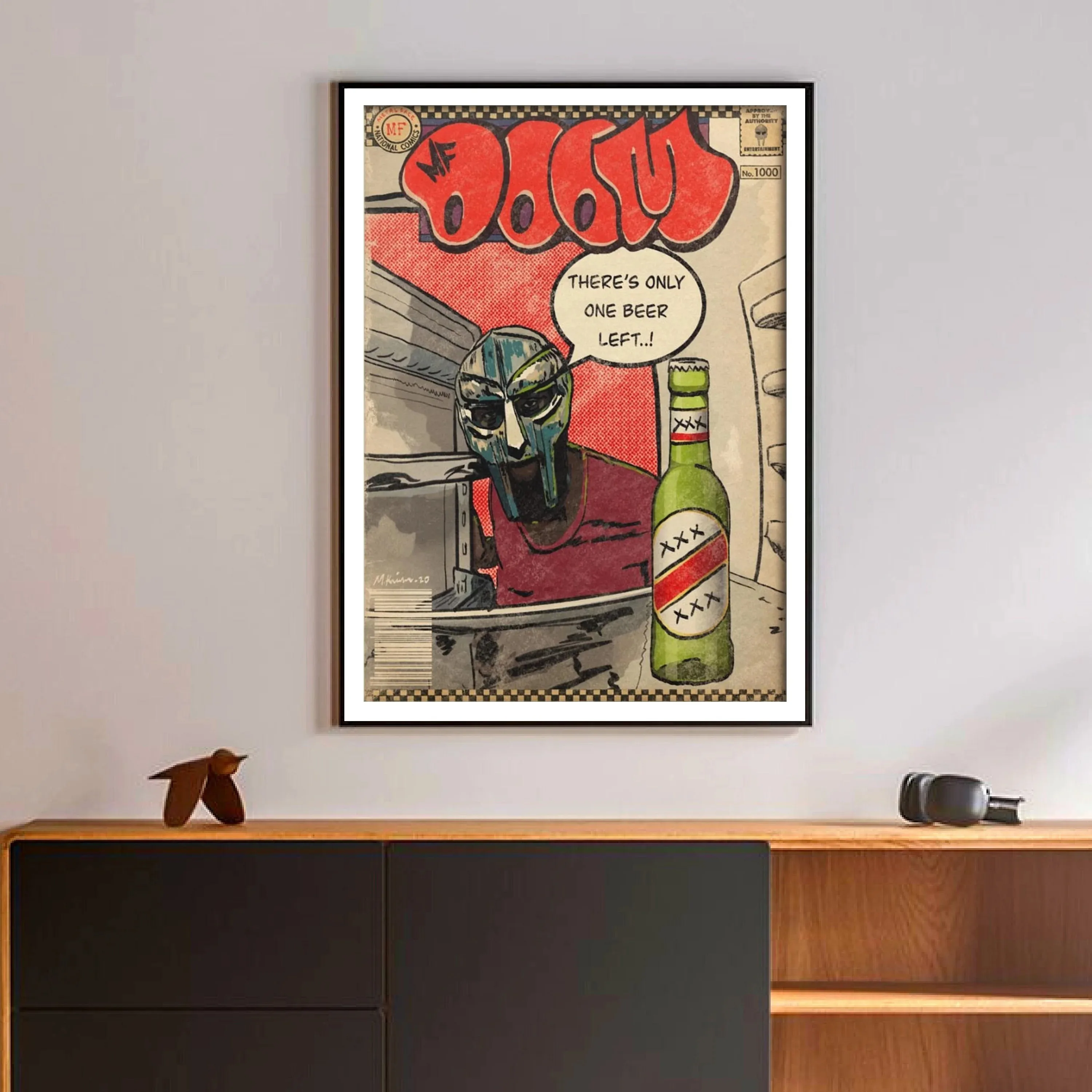 MF Doom Comic Album Poster Aesthetic Rapper Hip Hop Rock Music Band MM Food Mask Canvas For Wall Art Room Decor Home Decoration