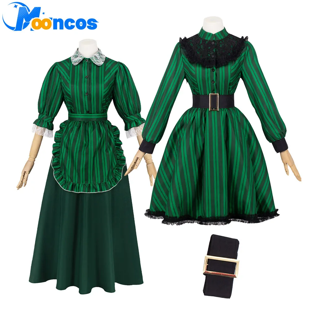 

Особняк для косплея из фильма с привидениями, женское платье горничной, ужас, фэнтезийное платье, костюм для женщин, ролевая игра, Disfraz, одежда на Хэллоуин, карнавал