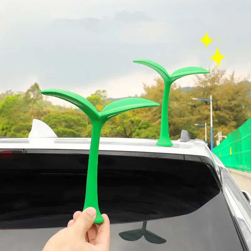3D Vehicle Roof Decor Bean Sprout Flower Bud Cute and Fun Decoration Perfect for Auto Exterior Modification