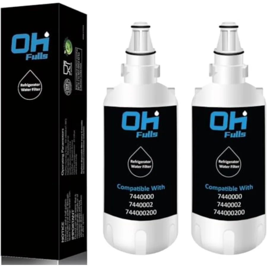 

7440000 Water Filter Replacement, Compatible with Liebherr Water Filter 7440000 744000200 7440002 2 Pack,White