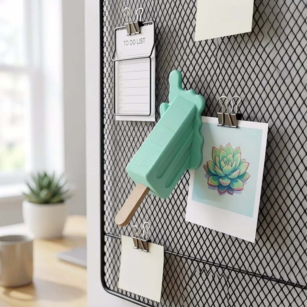 Creative Melting Ice Cream Magnet Novelty 3D Printed Refrigerator Magnets Decorations Funny Magnetic Fridge Magnet Office Decor